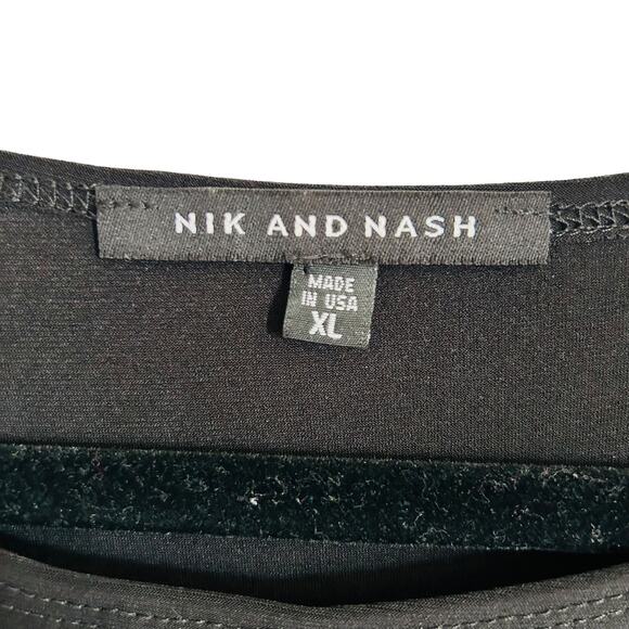 Nik and Nash Black and White Colorblock Sleeveless Dress, Sz XL - Picture 3 of 7